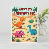 Carte d'invitation pour une fête d'anniversaire de (Debout devant)