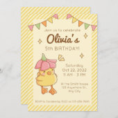 Carte d'invitation pour une fête d'anniversaire de (Devant / Derrière)