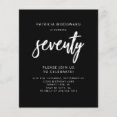 Carte d'invitation pour une fête d'anniversaire de (Dos)