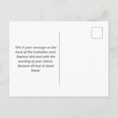Carte d'invitation pour une fête d'anniversaire de (Dos)