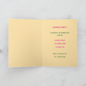 Carte d'invitation pour une fête d'anniversaire de (Intérieur)