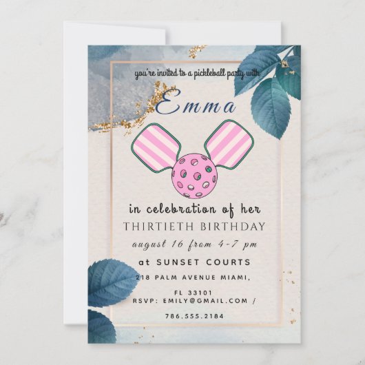 Carte d'invitation pour une fête d'anniversaire de (Devant)