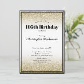 Carte d'invitation pour une fête d'anniversaire de (Debout devant)