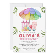 Carte d'invitation pour une fête d'anniversaire fi