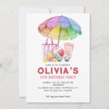 Carte d'invitation pour une fête d'anniversaire fi