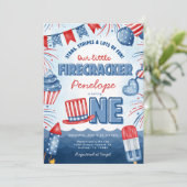 Carte d'invitation pour une fête d'anniversaire le (Debout devant)