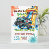 Carte d'invitation pour une fête d'anniversaire Mo (Debout devant)