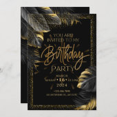 carte d'invitation pour une fête d'anniversaire no (Devant / Derrière)