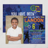 Carte d'invitation pour une fête d'anniversaire Ph (Devant / Derrière)