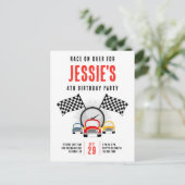 Carte d'invitation pour une fête d'anniversaire su (Debout devant)