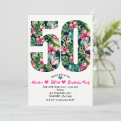 Carte d'invitation pour une fête d'anniversaire tr (Debout devant)