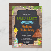 Carte d'invitation pour une fête d'anniversaire tr (Devant / Derrière)