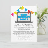 Carte d'invitation pour une fête d'anniversaire Zo (Debout devant)