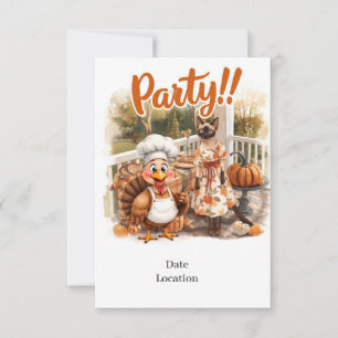Carte d'invitation pour une fête d'automne – Rasse
