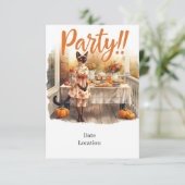 Carte d'invitation pour une fête d'automne – Rasse (Debout devant)