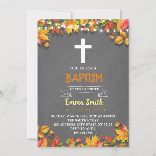 Carte d'invitation pour une fête de baptême d'auto (Devant)