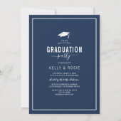 Carte d'invitation pour une fête de double remise  (Dos)
