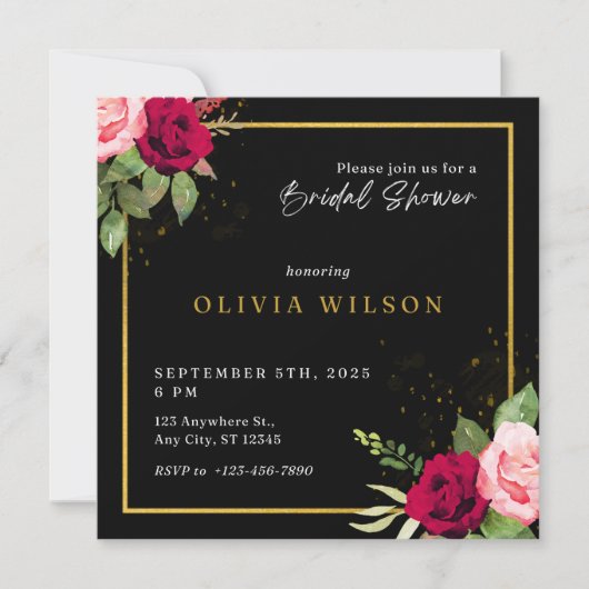 Carte d'invitation pour une fête de mariage (Devant)