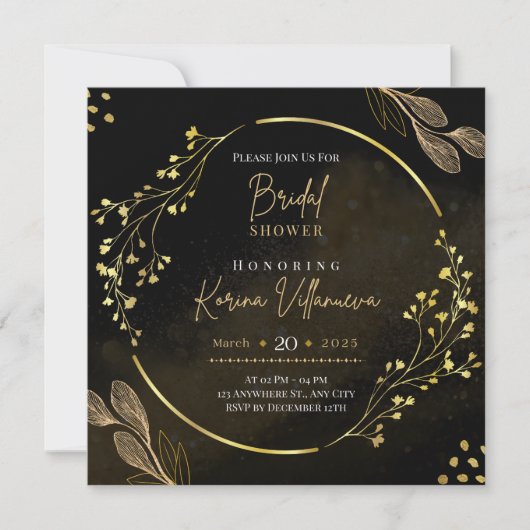 Carte d'invitation pour une fête de mariage (Devant)
