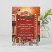 Carte d'invitation pour une fête de mariage Books (Debout devant)