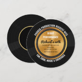 Carte d'invitation pour une fête de musique amusan (Devant / Derrière)