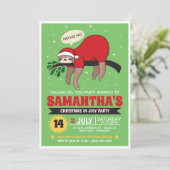 Carte d'invitation pour une fête de Noël en juille (Debout devant)