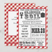 Carte d'invitation pour une fête de remise de dipl (Devant / Derrière)