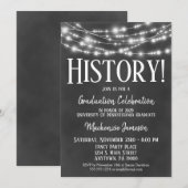 Carte d'invitation pour une fête de remise de dipl (Devant / Derrière)