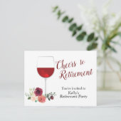 carte d'invitation pour une fête de retraite au vi (Debout devant)