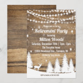 Carte d'invitation pour une fête de retraite en hi (Devant / Derrière)