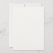 Carte d'invitation pour une fête de révélation du  (Dos)