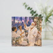 Carte d'invitation pour une fête de spa à Noël (Debout devant)