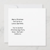 Carte d'invitation pour une fête de spa à Noël (Dos)