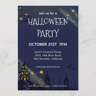 Carte d'invitation pour une fête d'Halloween spect