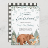 Carte d'invitation pour une fête d'hiver sur le th (Devant / Derrière)