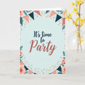 Carte d'invitation pour une fête florale (Fleur jaune)
