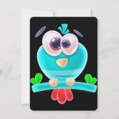 Carte d'invitation pour une fête Funky Birdie (Devant)