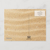 Carte d'invitation pour une fête sur la plage avec (Dos)