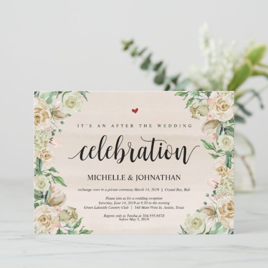 Carte d'invitation pour une réception de mariage e (Debout devant)