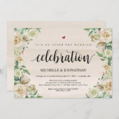 Carte d'invitation pour une réception de mariage e (Devant / Derrière)