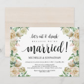 Carte d'invitation pour une réception de mariage e (Devant / Derrière)