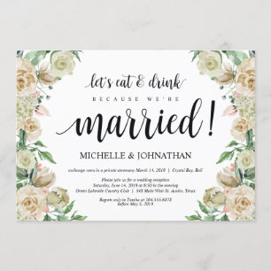 Carte d'invitation pour une réception de mariage e