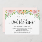 Carte d'invitation pour une réception de mariage e (Devant / Derrière)