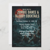 Carte d'invitation pour une soirée dansante Zombie (Devant)