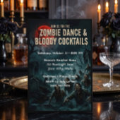 Carte d'invitation pour une soirée dansante Zombie
