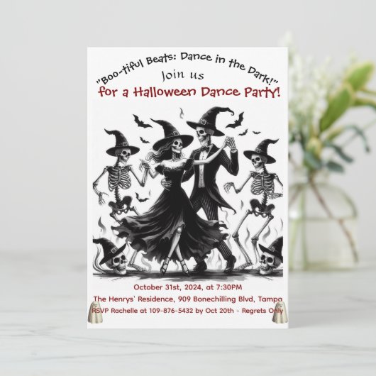 Carte d'invitation pour une soirée de danse d'Hall (Debout devant)