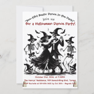 Carte d'invitation pour une soirée de danse d'Hall
