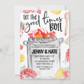 Carte d'invitation pour une soirée de fête de fian (Devant)