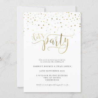 Carte d'invitation pour une soirée de fête de réce