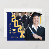 Carte d'invitation pour une soirée de remise de di (Devant / Derrière)